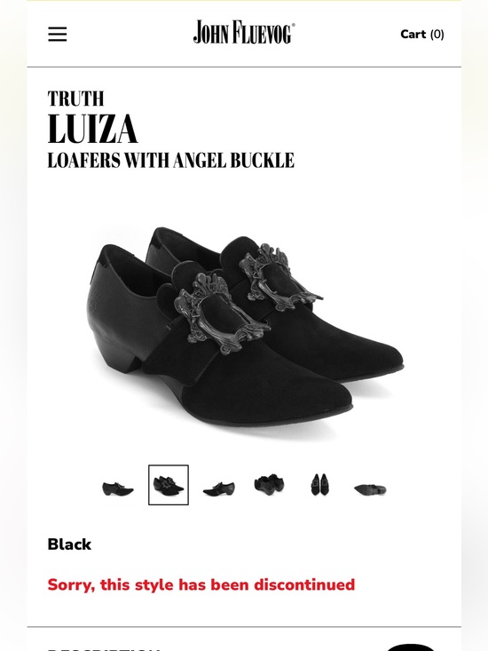 John Fluevog Shoes - JOHN FLUEVOG DISCONTINUED TRUTH LUIZA LOAFERS WITH ANGEL BUCKLE SIZE 8.5
